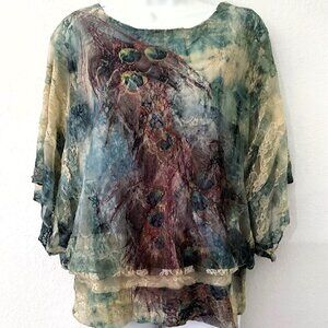 BRITTANY BLACK FLORAL LACE BANDED TOP